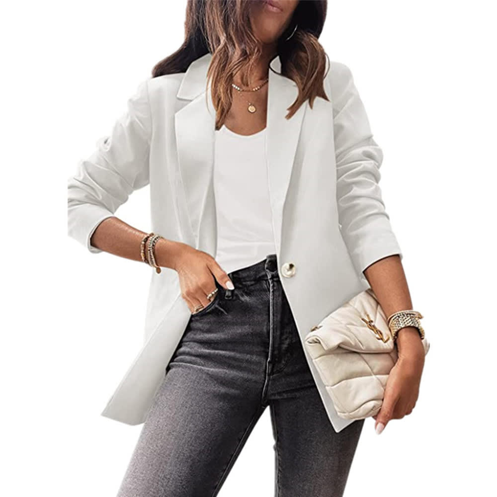 Women's Solid Color Casual Long Sleeve Small Suit OL view 7