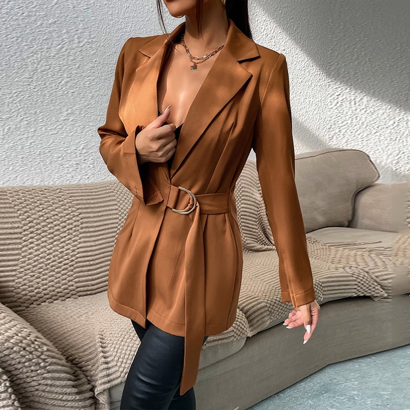 Fashion Lapel Slim Cardigan Temperament Suit Jacket Women's Clothing view 3