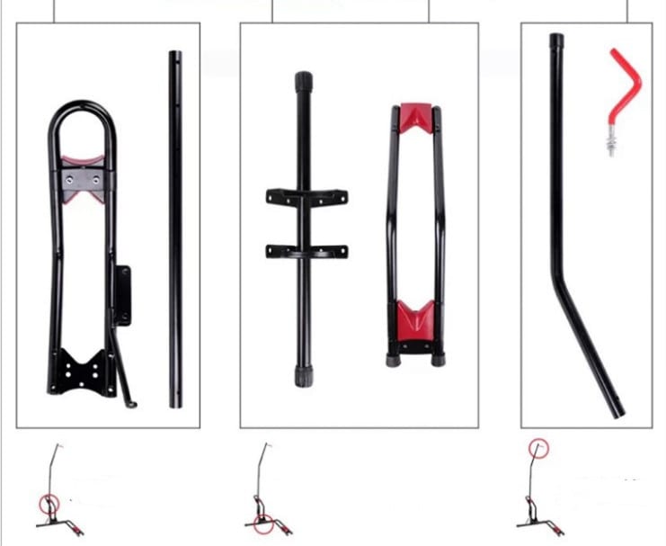 L-shaped Parking Rack Detachable Car Repair Mountain Bike Display Stand view 2