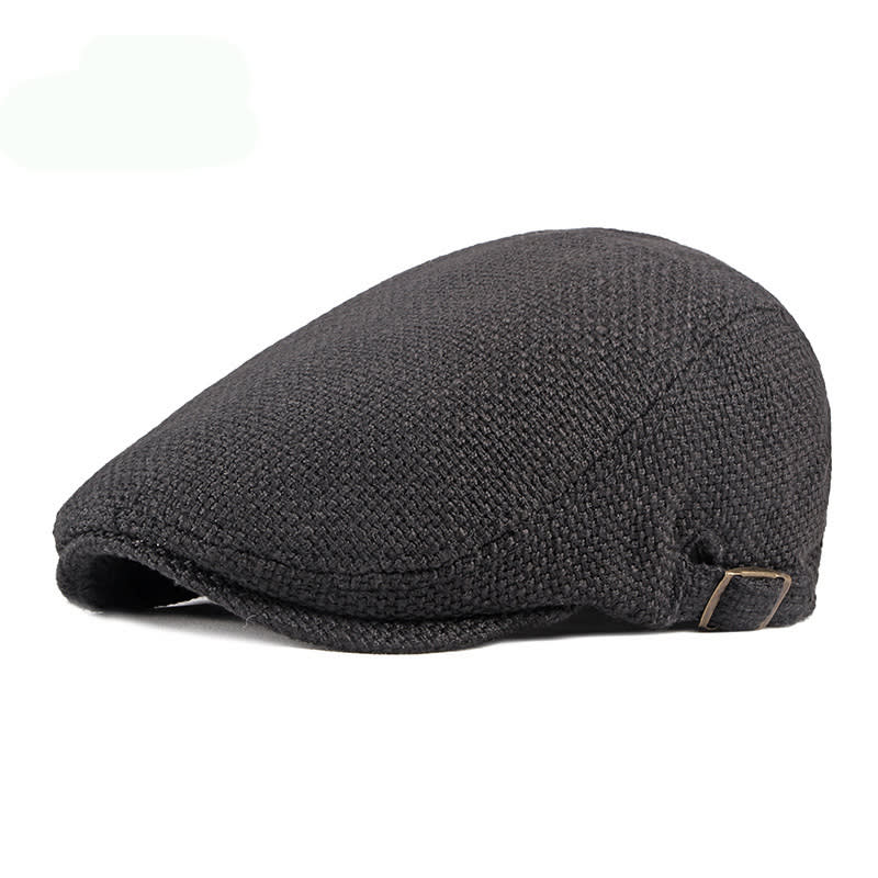 Breathable Cotton And Linen Beret Male British Retro view 4