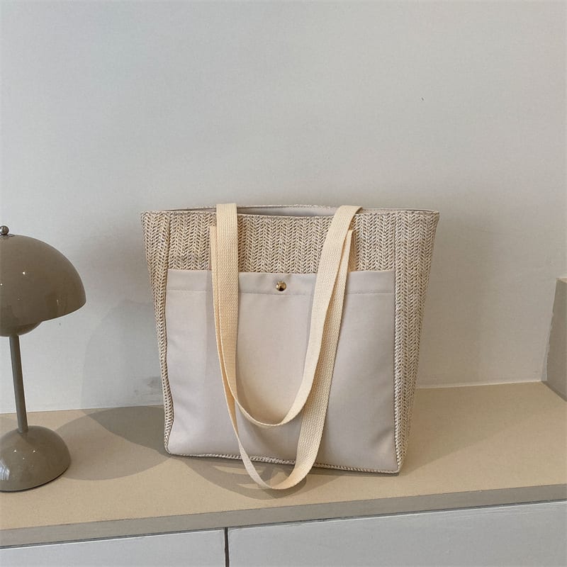 New Simple Casual One Shoulder Retro Large Capacity Tote Commuter Bag view 4