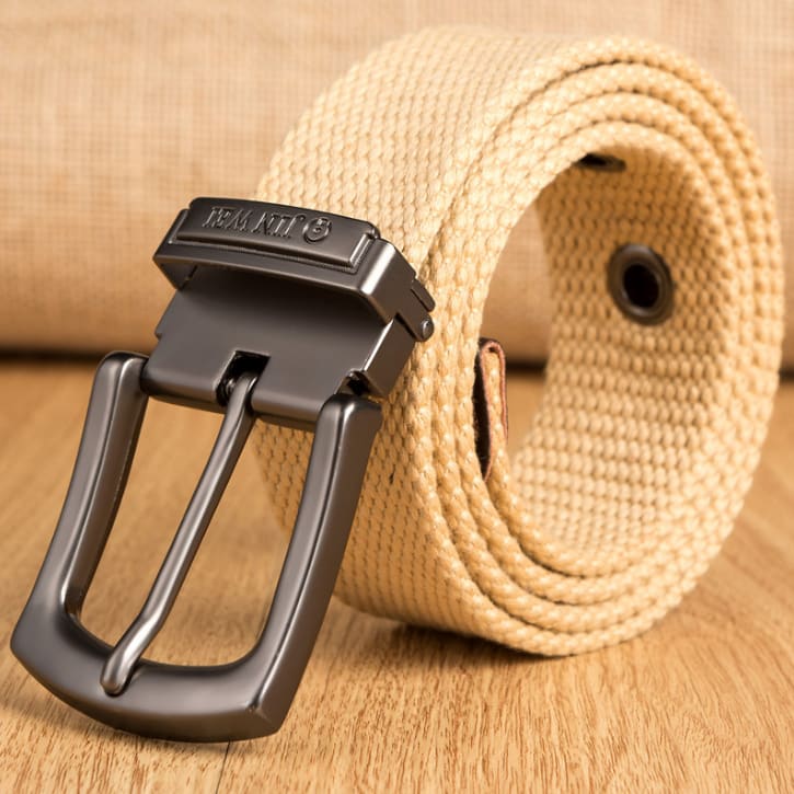 Men's Outdoor Buckle Thick Woven Canvas Belt view 2