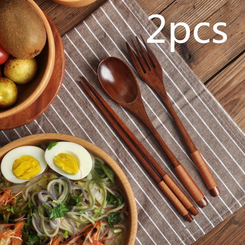 Long Handle Couple Spoon Chopsticks Portable Tableware view 5