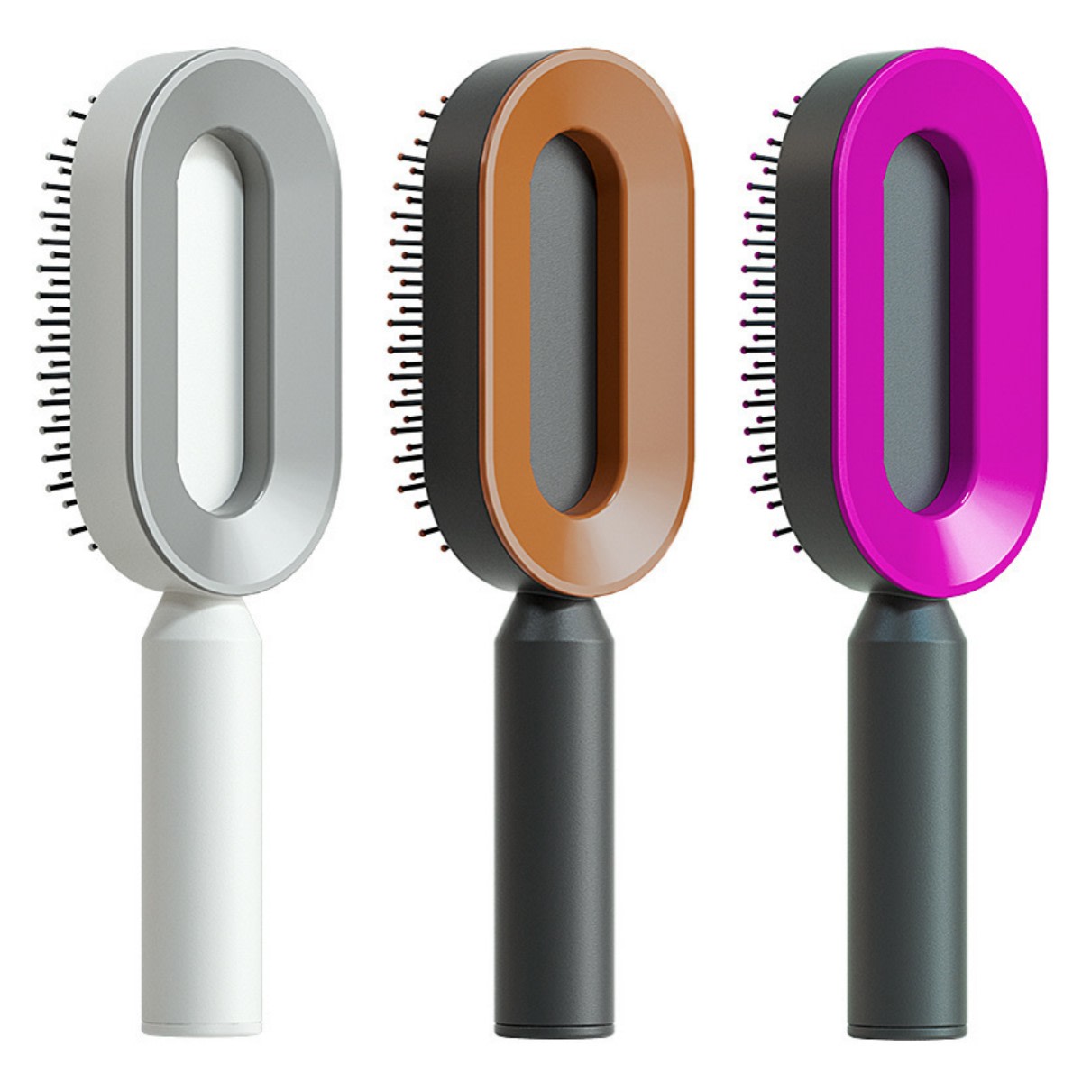 Self Cleaning Hair Brush For Women One-key Cleaning Hair Loss Airbag Massage Scalp Comb Anti-Static Hairbrush view 29