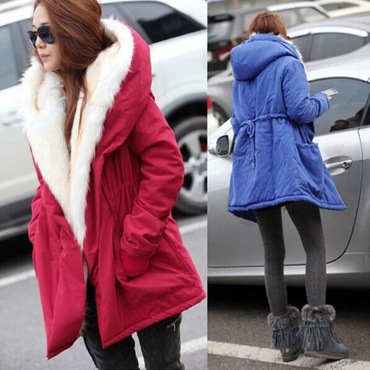 Winter Clothing Coat Thick Women's Clothes Slim Fit Fur Collar Down Jacket view 6