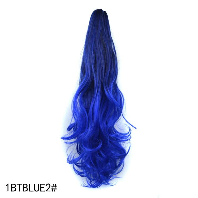 Colorful Gradient Color Clip Ponytail Wig view 10