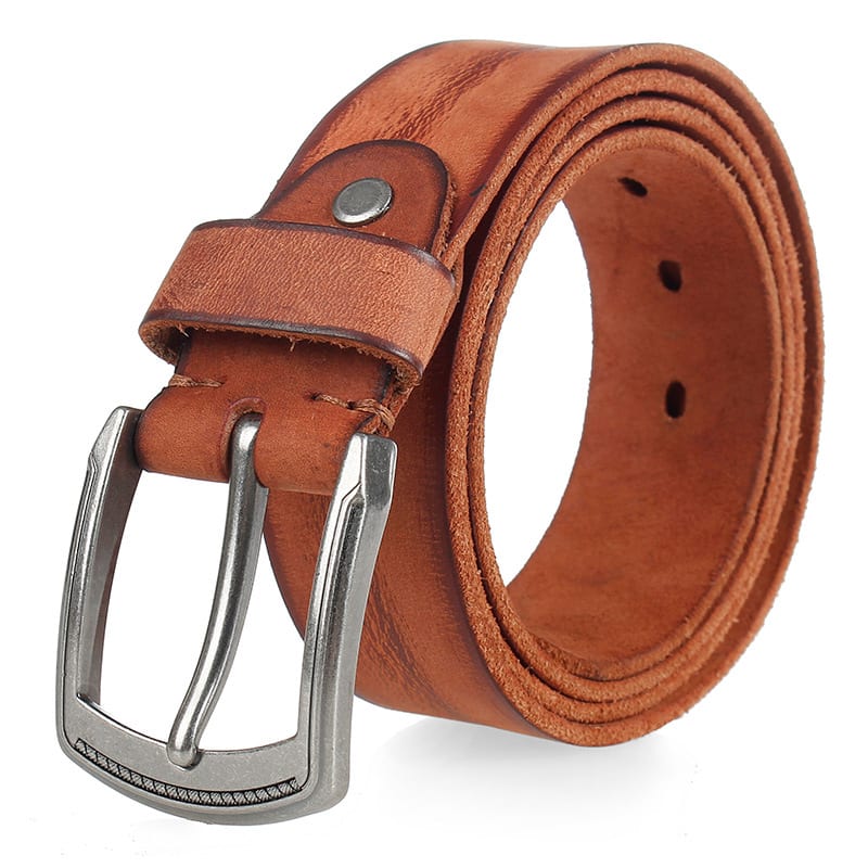 Casual Denim Versatile Retro Top Leather Belt view 6
