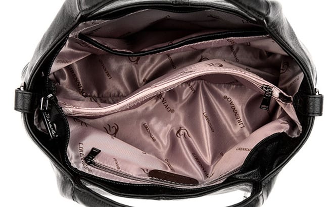 Lightweight Splicing Soft Leather Large Capacity Fashionable Mother Bag view 12
