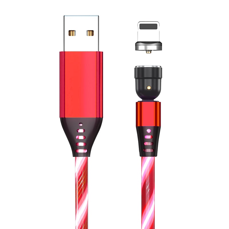 540 Rotate Luminous Magnetic Cable 3A Fast Charging Mobile Phone Charge Cable For LED Micro USB Type C For I Phone Cable view 12
