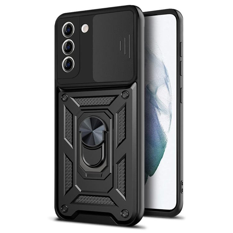 Push Window Protective Cover Ring Magnetic Armour Bracket Mobile Phone Case view 4