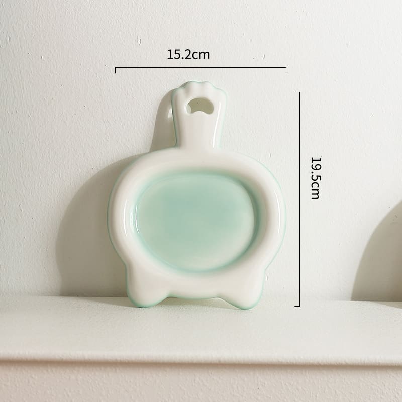 Ceramic Cat Bowl Cat Plate Snack Bowl Rice Bowl Dinner Plate Cat Food Bowl Pet Plate Shallow Mouth Bowl view 12