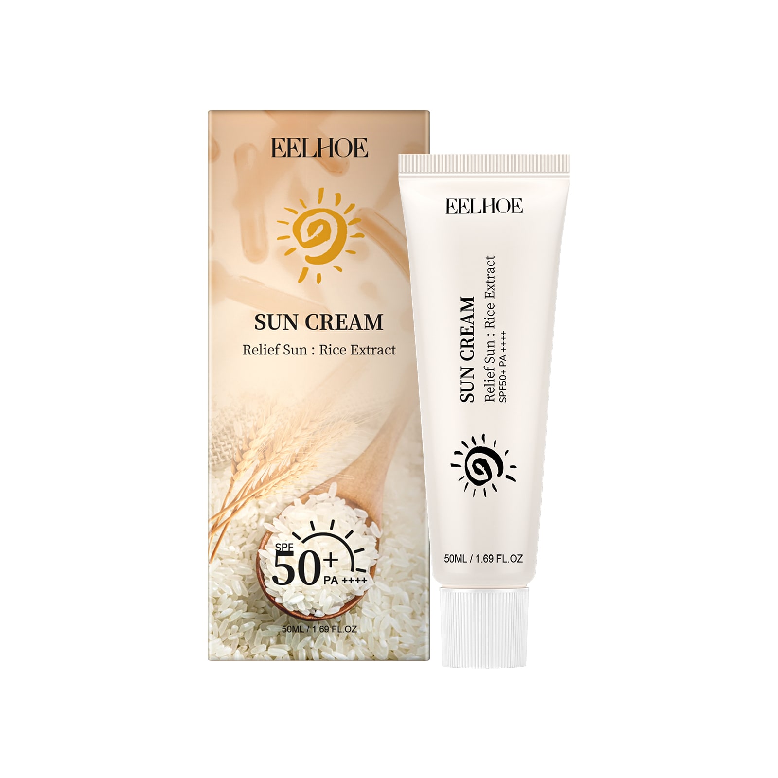 EELHOE Rice Protective Cream For Hydrating And Refreshing Without Greasiness, Provides Natural UV Protection And Sunburn Prevention, And Enhances Skin Elasticity view 2
