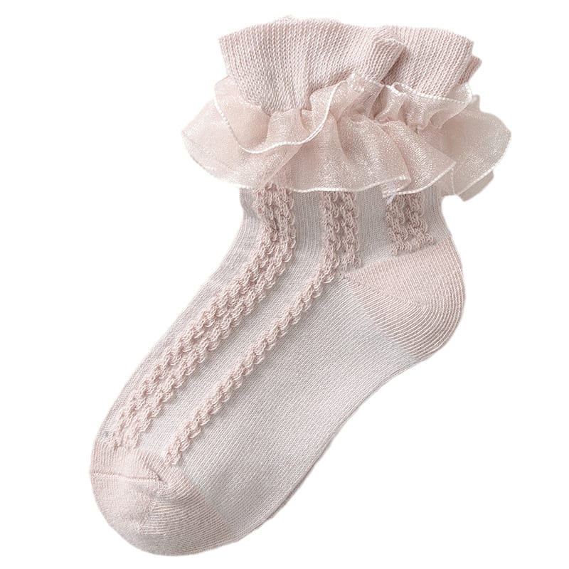 Spring And Autumn Thin Winter Girl Princess White Dance Dance Baby Socks view 3