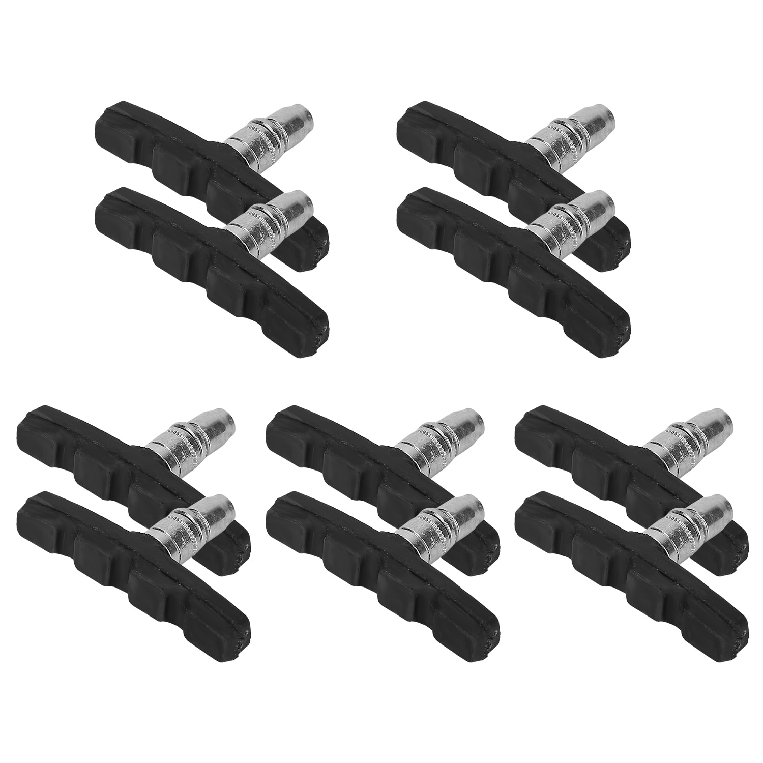 5 Pairs V Bike Brake Pads Road Mountain Bicycle V-Brake Blocks Set 70mm Non-Slip V Bicycle Stop Caliper With Hex Nuts And Spacers view 7