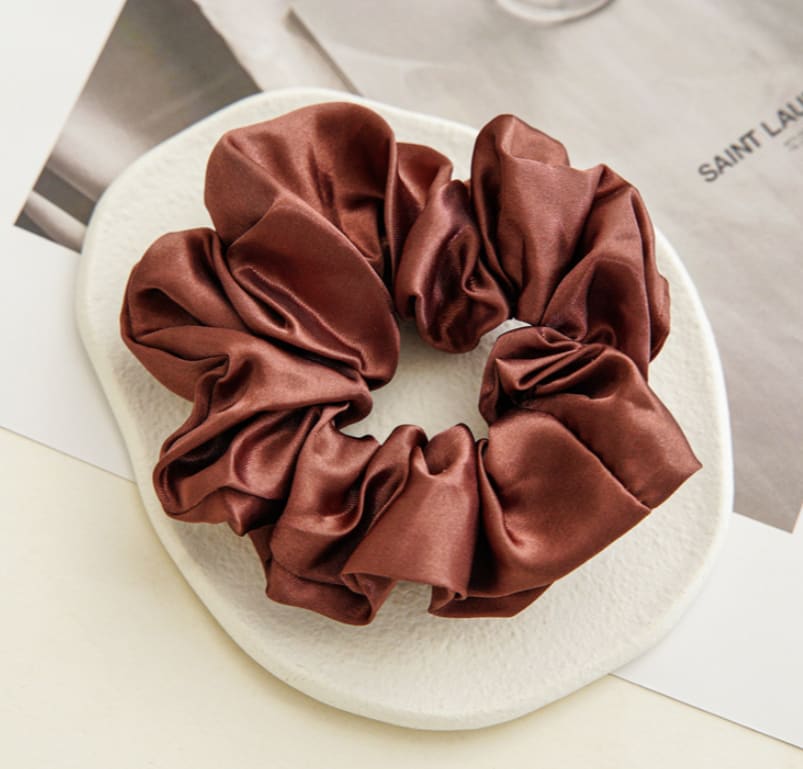 Satin Cloth Large Intestine Circle Hair Tie Set Solid Color view 8