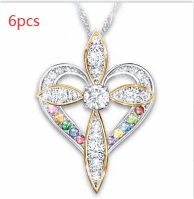 Fashion Love Heart Shaped Cross Pendant view 4