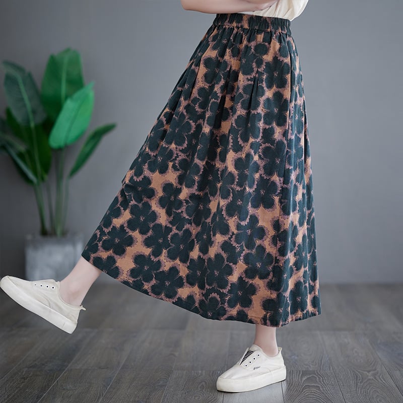 Cotton And Linen Loose Skirt view 5
