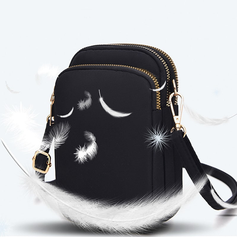 Small Shoulder Bags 3 Layers Of Pockets Mobile Phone Bag Outdoor Daily Crossbody Bag view 3
