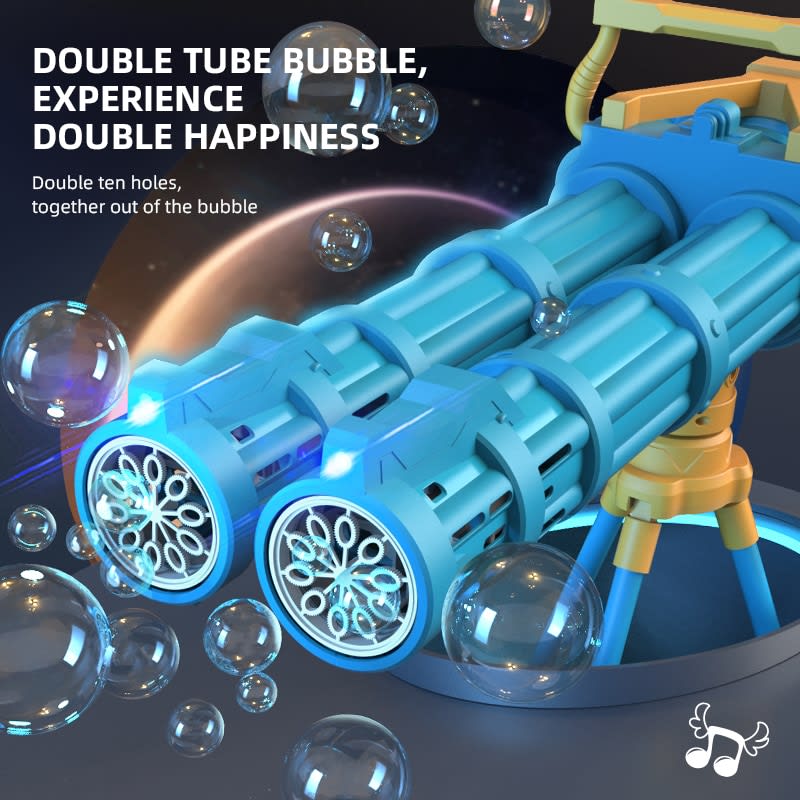 Super Big Double-Tube Bubble Gun Machine Outdoor Blowing Soap Bubble Maker Toy Automatic Water Toy For Children Birthday Party view 13