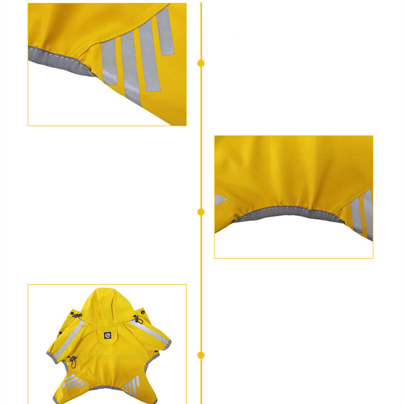 Dog Raincoat Full Package Four Feet Waterproof Rain Cape Pet Products view 7