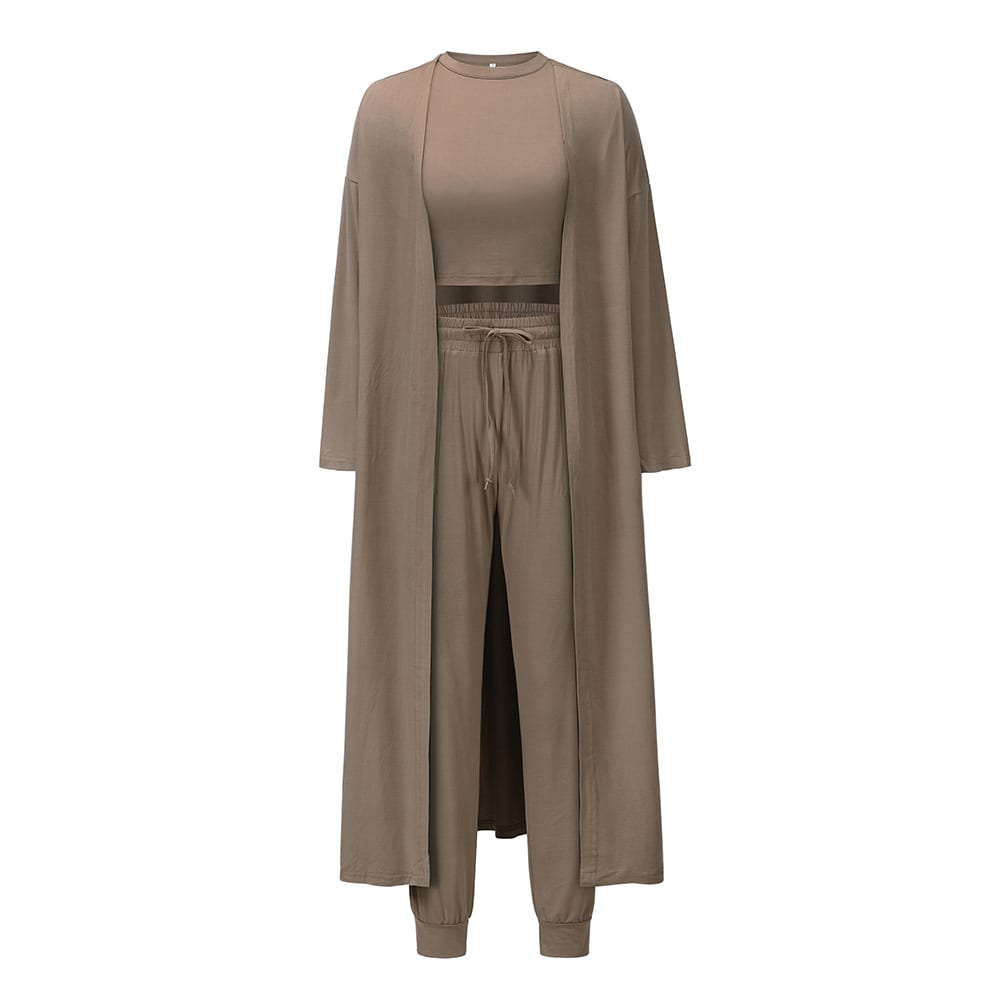 Women's Knitted Slim-fit Temperament Vest And Trousers Sports Suit view 4
