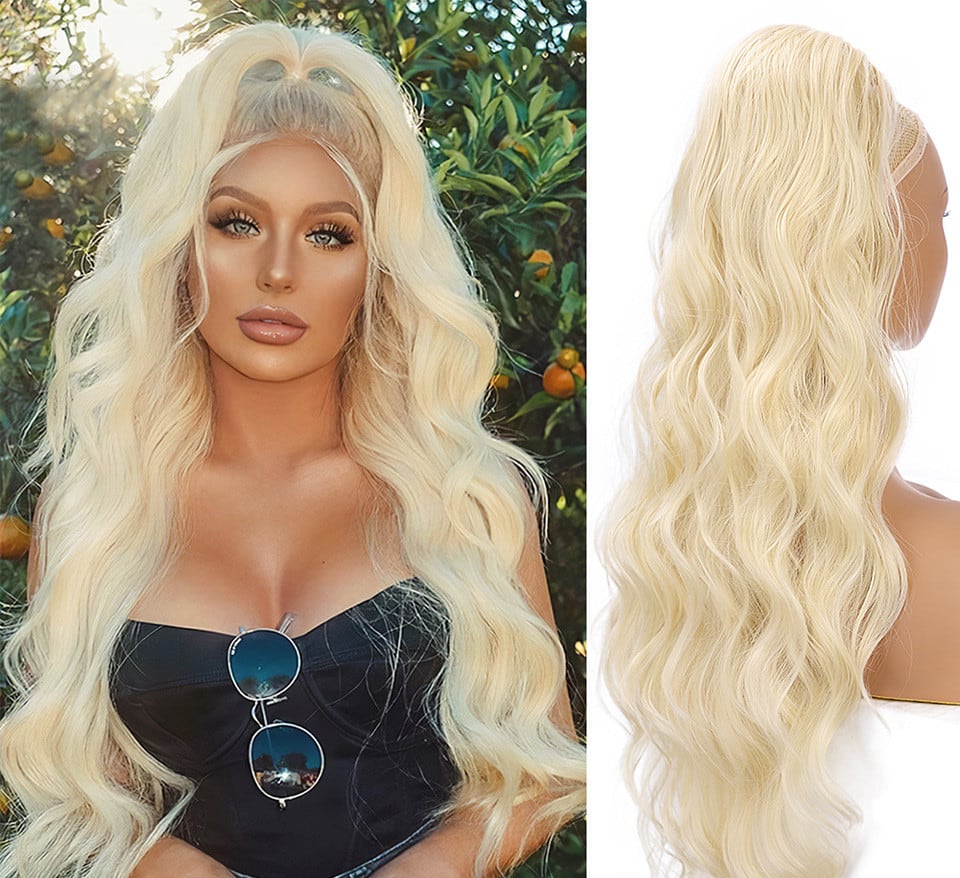 Wig Big Wave Drawstring Ponytail Matte High Temperature Silk Chemical Fiber Wig view 8