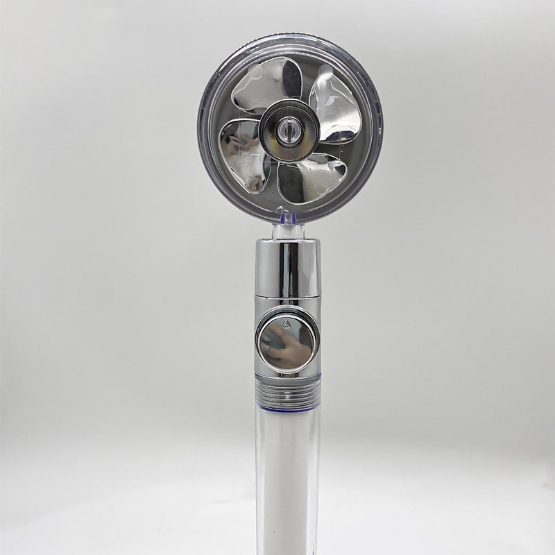 Shower Head Water Saving Flow 360 Degrees Rotating With Small Fan ABS Rain High Pressure Spray Nozzle Bathroom Accessories view 48