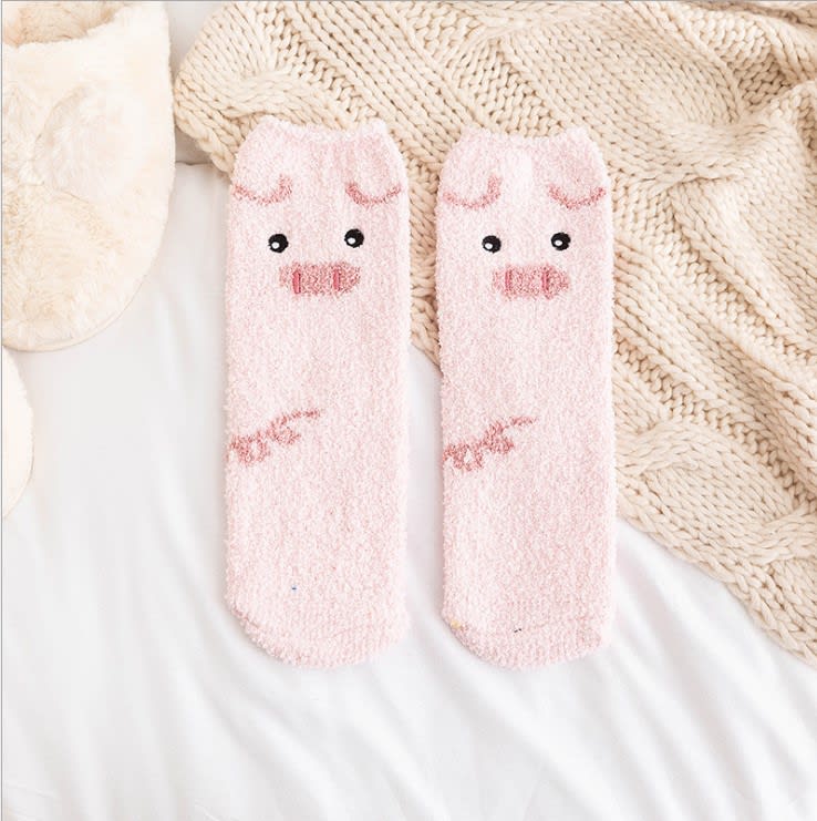 Cute Cartoon Animal Thickened Warm Women's Socks view 5