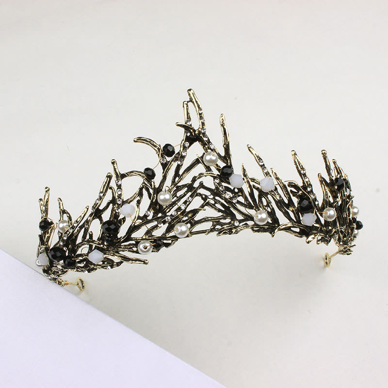 Bride Getting Married Black Big Crown Dress view 3