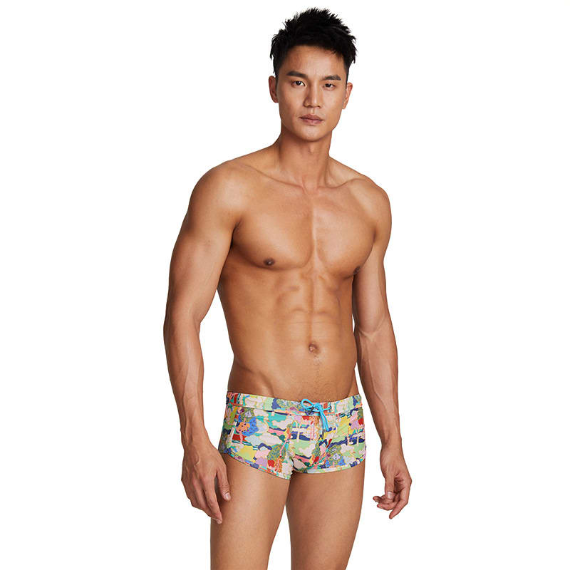 Men's Boxer Print Swimming Trunks Low Rise view 5