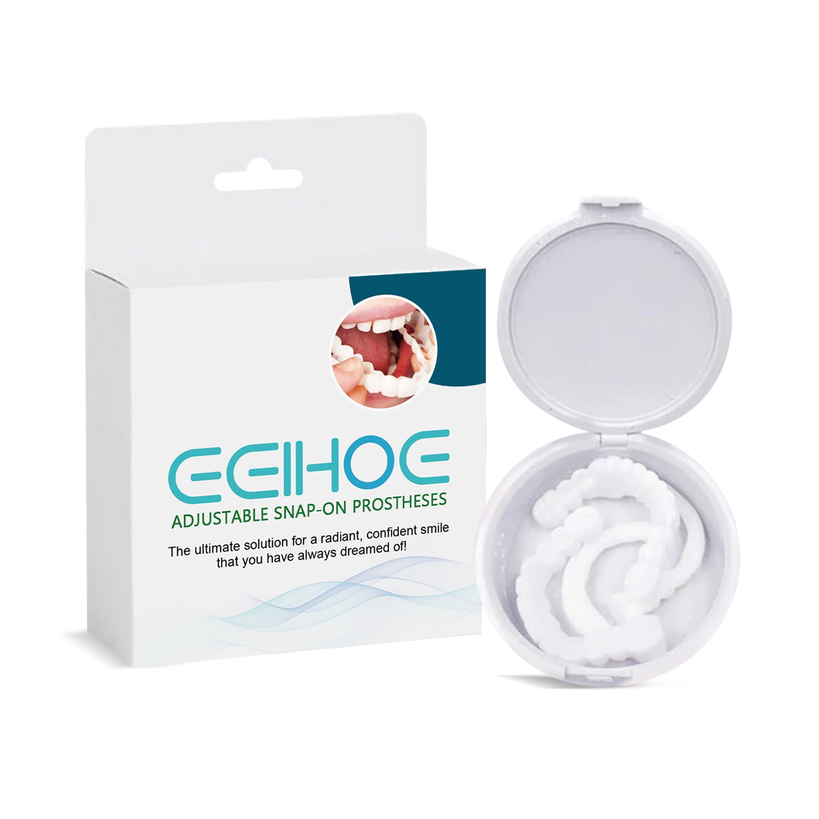 EELHOE Adjustable Snap On Dentures For Teeth Modification, Gap Filling, Braces, Orthodontics, And Dentures Kit view 4
