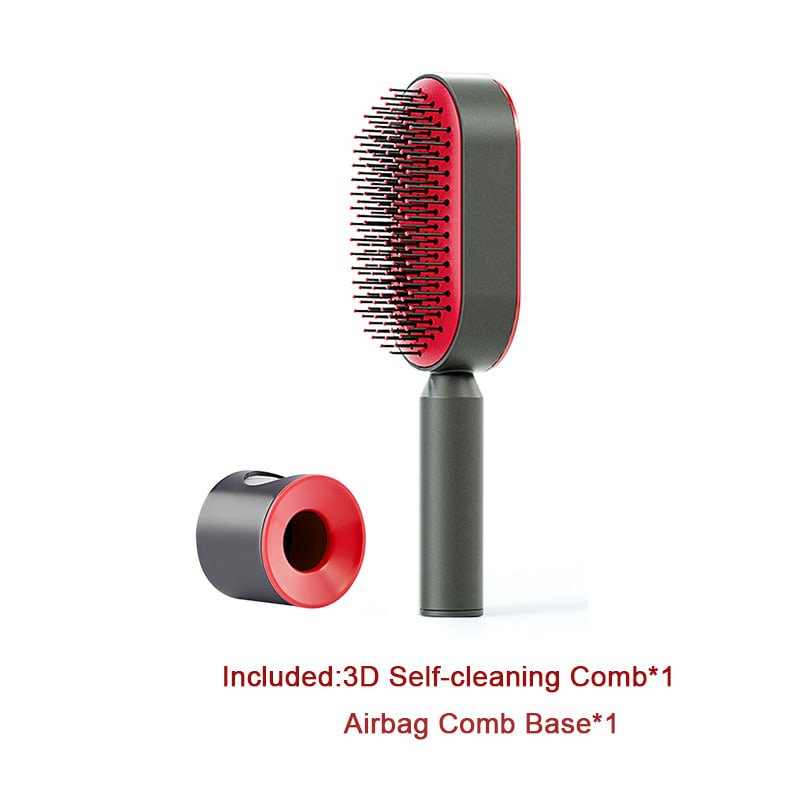 Self Cleaning Hair Brush For Women One-key Cleaning Hair Loss Airbag Massage Scalp Comb Anti-Static Hairbrush view 64