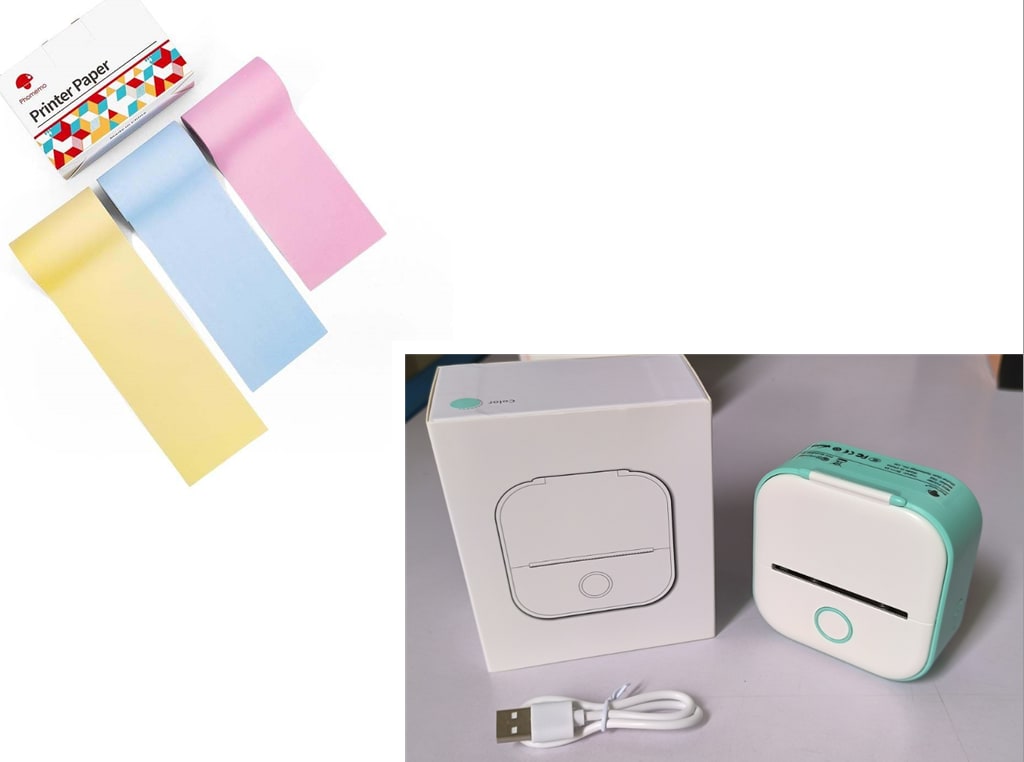 Portable Mini Thermal Label Printer Home Photo Printer Student Wrong Question Printer Bluetooth-compatible Mini Label Printer Price Tag view 85