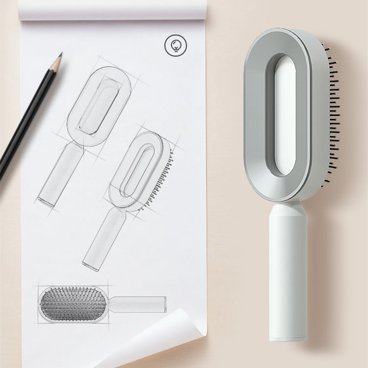 Self Cleaning Hair Brush For Women One-key Cleaning Hair Loss Airbag Massage Scalp Comb Anti-Static Hairbrush view 58