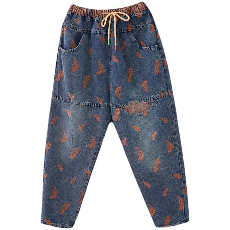 Women's Fashion Loose Slim Casual Jeans view 6