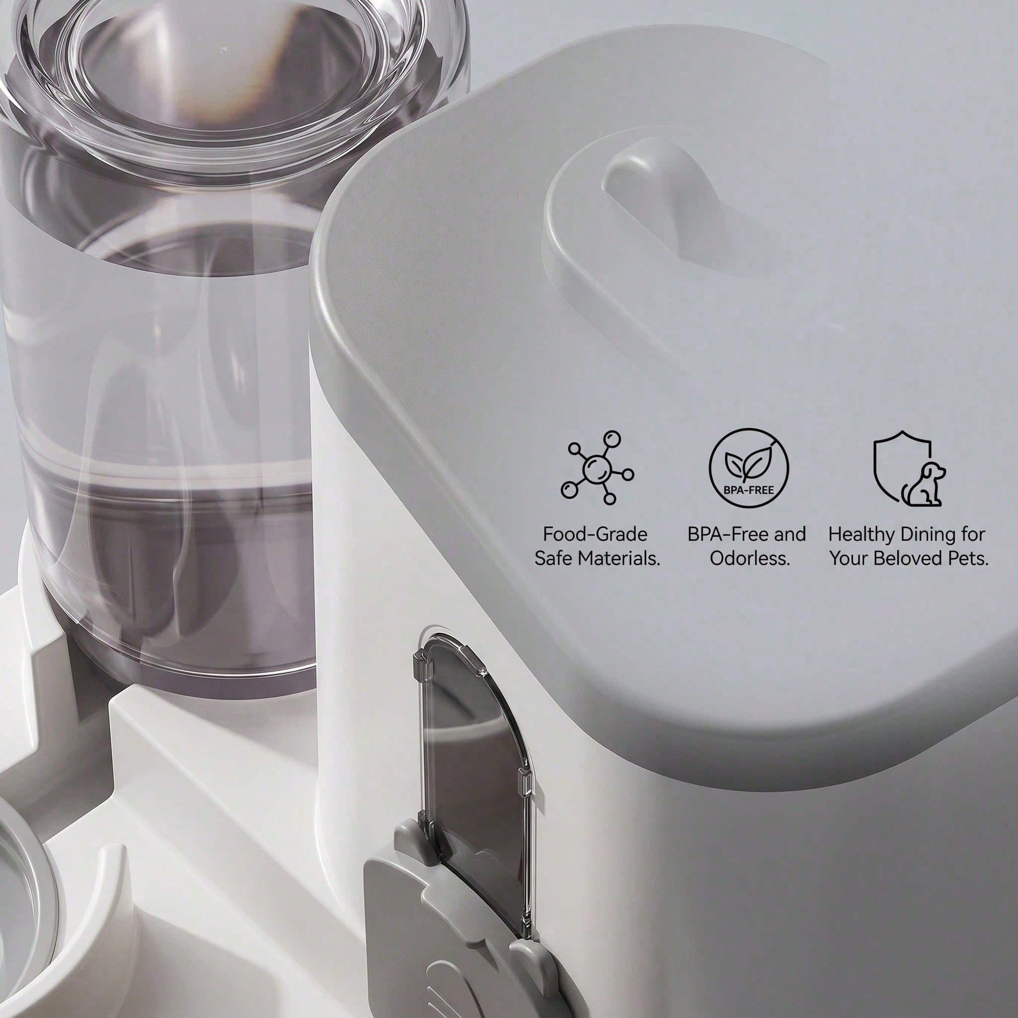 4 Colors Gravity Pet Feeder Water Dispenser Cute Cat Shaped Automatic Food Water Bowl Large Capacity Detachable Stable Anti Slip Base Feeding Supplies For Cats Puppies Small Animals Home Indoor Use view 4