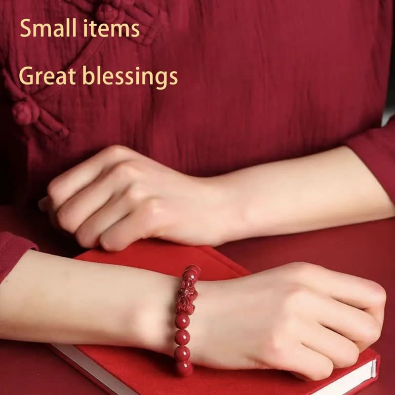 Cinnabar Double Pixiu Bracelet view 9