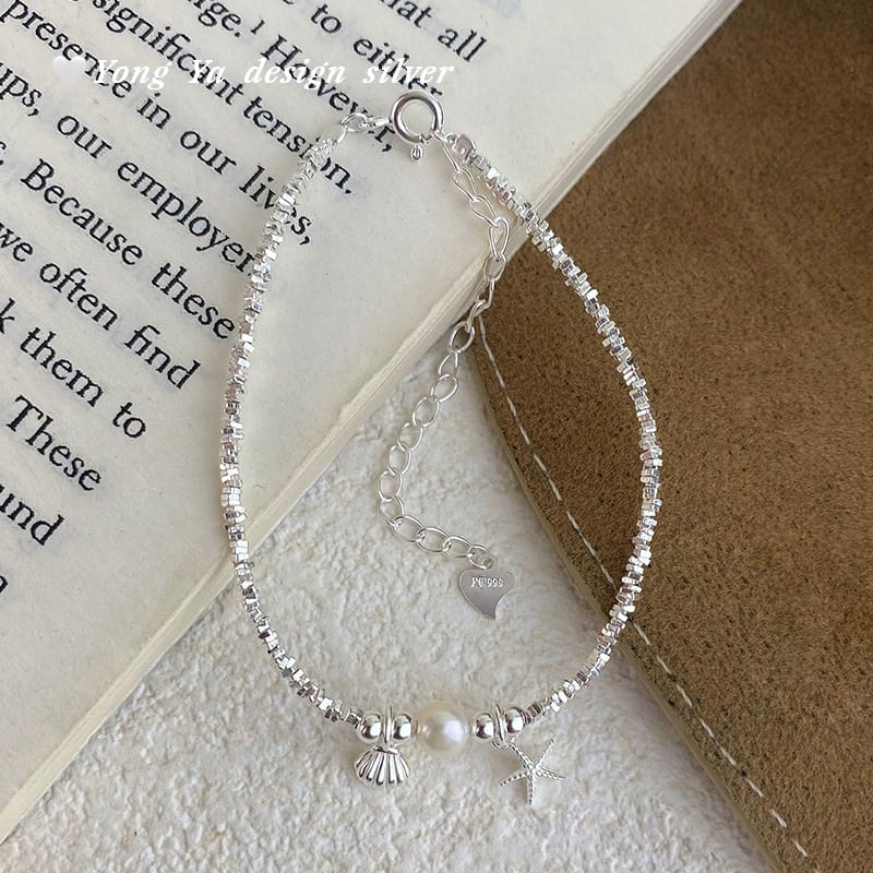 Silver Star Shell Bracelet For Women view 3