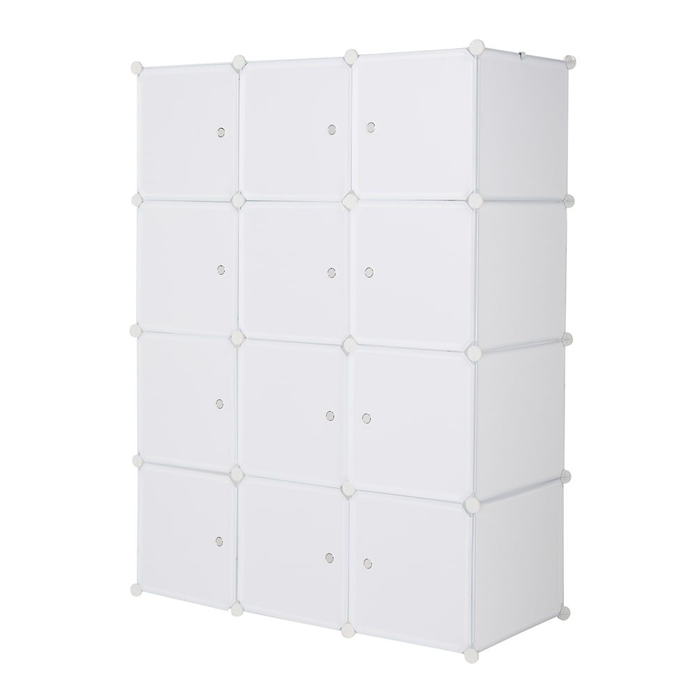 4-layer 12-compartment Rubik's Cube Wardrobe, Plastic, Can Be Freely Assembled DIY Style view 10