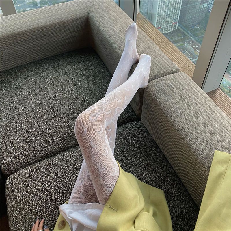Japanese Lolita Retro Lace Soft Girl Pantyhose Sexy Hollow Net Stockings Ins White Silk Bottoming Stockings view 9