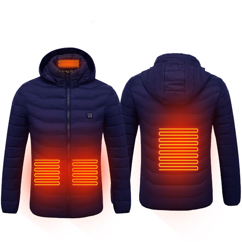 Winter Heated Jacket USB Electric Cotton Coat Zip-up Heater Thermal Clothing Heating Vest For Men view 16