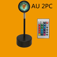 Upgrade Rainbow Sunset Projector Lamp Atmosphere Light Home Coffee Shop Background Wall Decoration Remote Control Sunset Lamps view 21