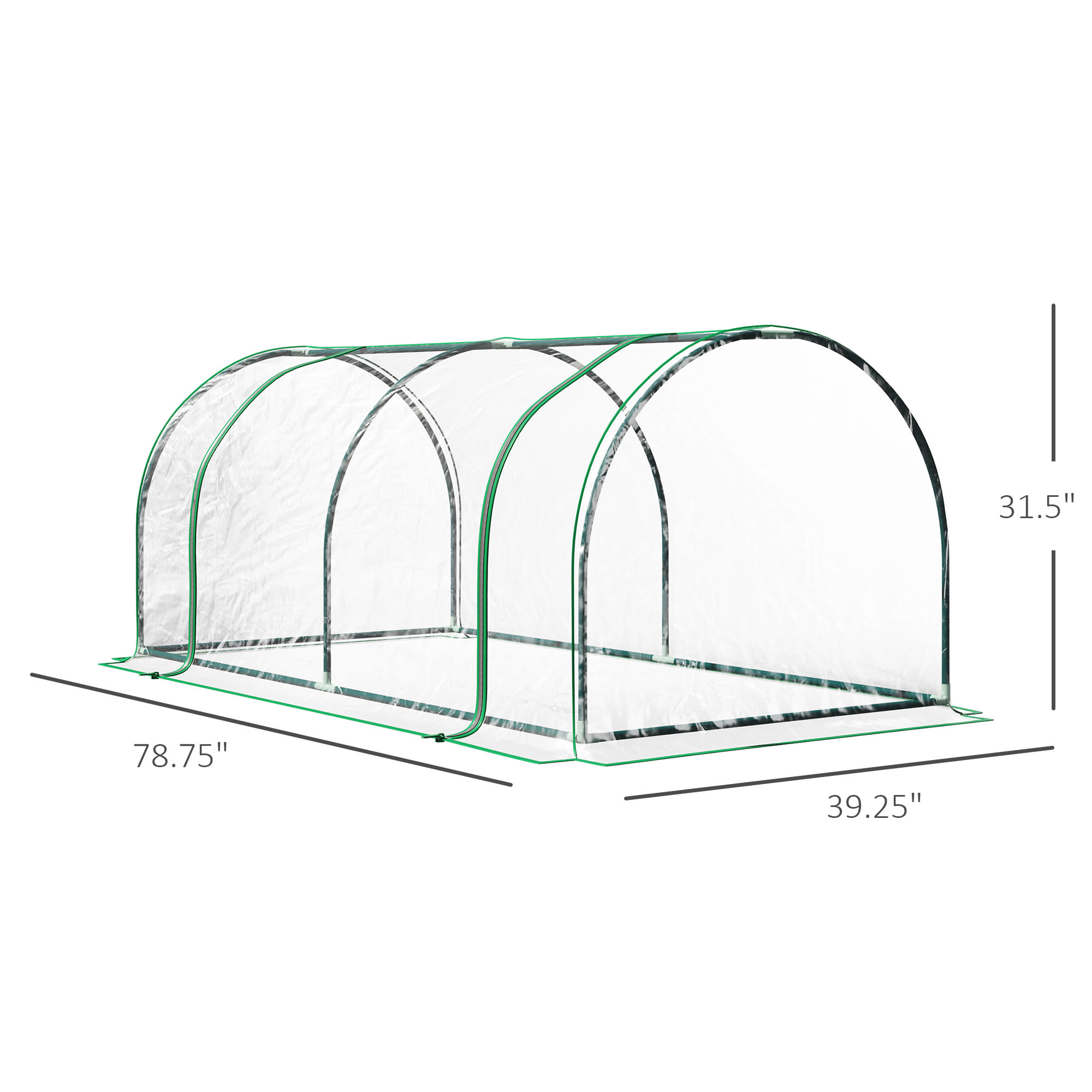 Portable Tunnel Greenhouse For Outdoor Garden Hot House view 3