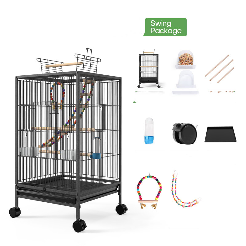 Parrot Xuanfeng Bird Cage With Feeder Toy Grass Nest Breeding Box view 4