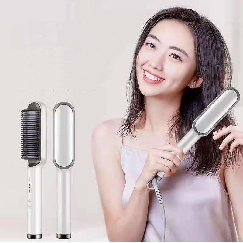 Multifunctional Electric Heating Hair Straightening Comb view 2