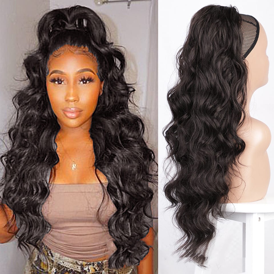 Wig Big Wave Drawstring Ponytail Matte High Temperature Silk Chemical Fiber Wig view 11