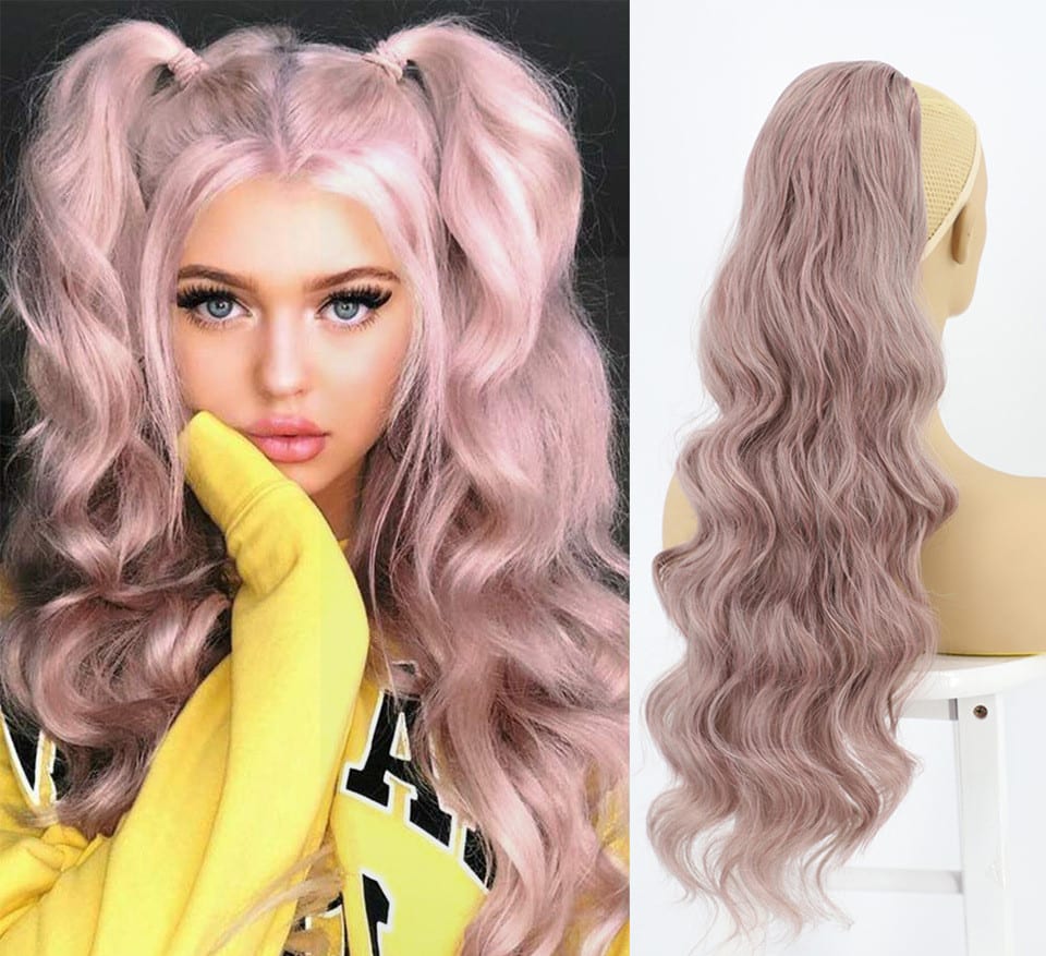 Wig Big Wave Drawstring Ponytail Matte High Temperature Silk Chemical Fiber Wig view 4
