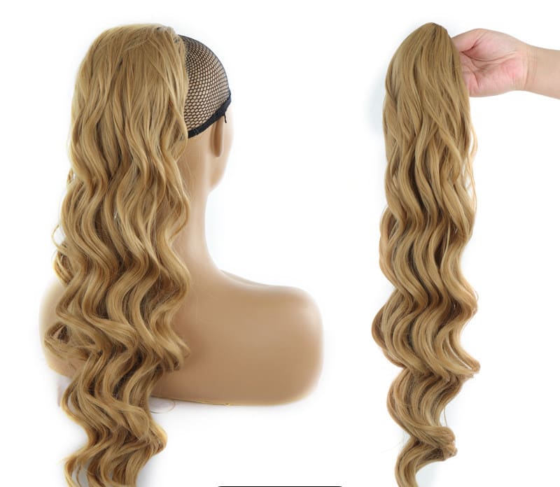 Wig Big Wave Drawstring Ponytail Matte High Temperature Silk Chemical Fiber Wig view 9