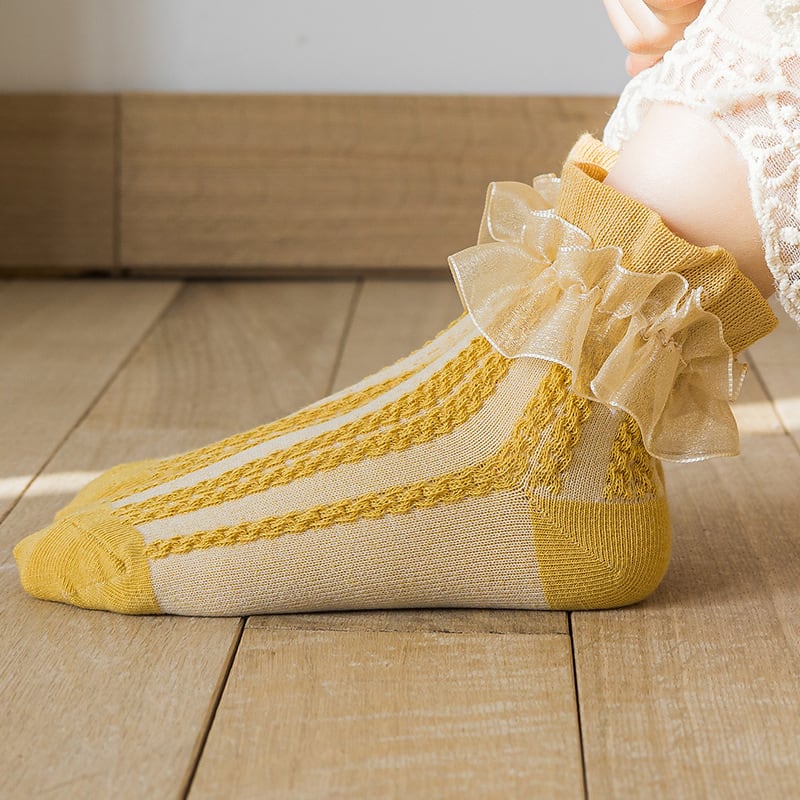 Spring And Autumn Thin Winter Girl Princess White Dance Dance Baby Socks view 2