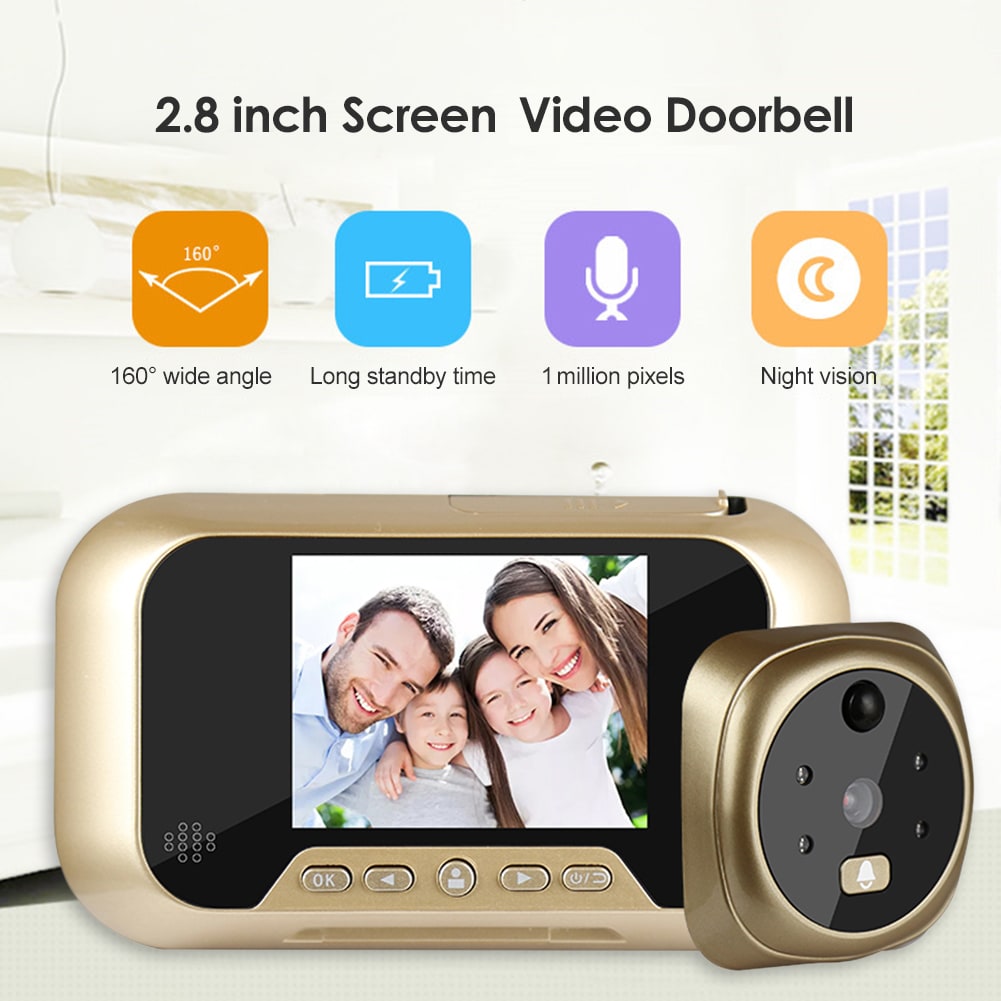 2.8 Inch Infrared Night Vision Camera Video Intelligent Electronic Peephole Visual Peephole Doorbell view 3